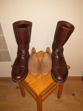 Stivali di lusso Fratelli Rossetti 815 € pelle di agnello design pelliccia pelle marrone boots
