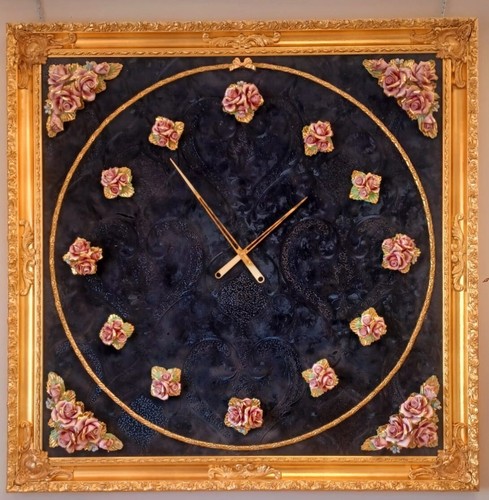 Orologio parete muro - parete, rose