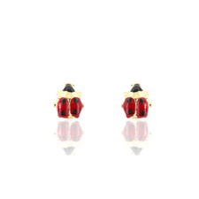 Girl Ladybug Earrings in