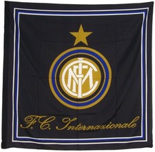 BANDIERA UFFICIALE INTER QUADRATA INTERNAZIONALE 140x140 nera