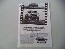 advertising Pubblicità 1982 RENAULT 20 TURBO 4X4
