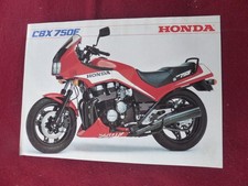 Prospectus catalogue  Moto : HONDA CBX 750 F   / 1984