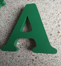 Lettera "A"  vecchia insegna Neon vintage - Metallo  - Verde   (+- 46x46 cm) 