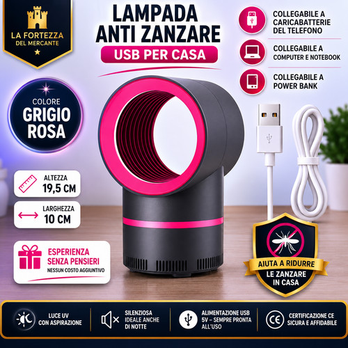 Lampada antizanzare usb - usb, 5v