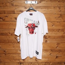T-Shirt NBA Chicago Bulls tg. 2XL  Usato (SA2236) Bianca Vintage Uomo