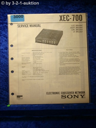 Manuale servizio sony - di, xec