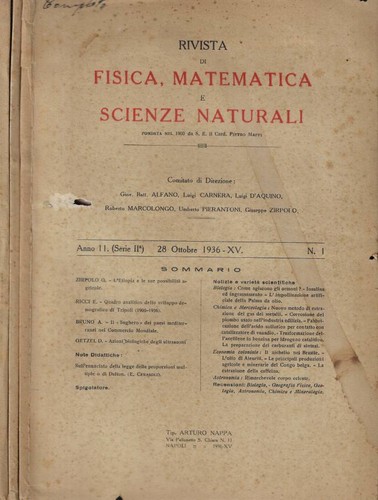Rivista fisica matematica - rivista,