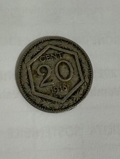 Lotto B521 – Moneta 20 centesimi "esagono" ribattuta - 1918 - Regno Italia- com