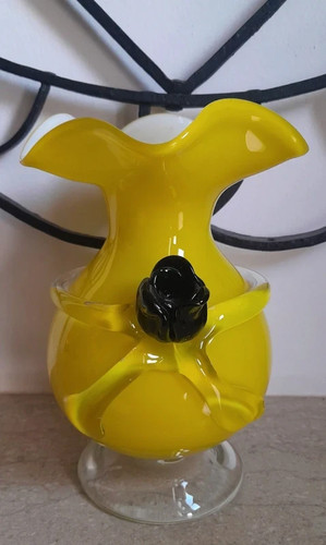 Vaso vetro artistico - vaso, giallo