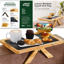 Bamboo Sofa Arm Tray Table –