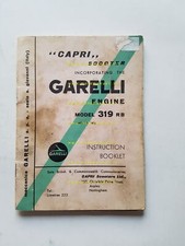 Garelli 50 motore 319 RB per Capri scooter manuale uso manutenzione originale