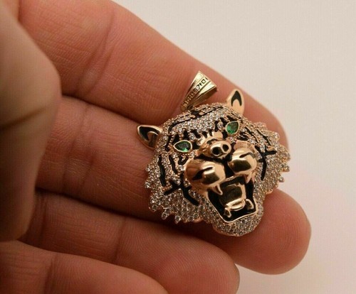 Ciondolo uomo testa tigre - testa,