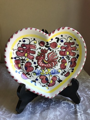 Piatto cuore dipinto - , mano