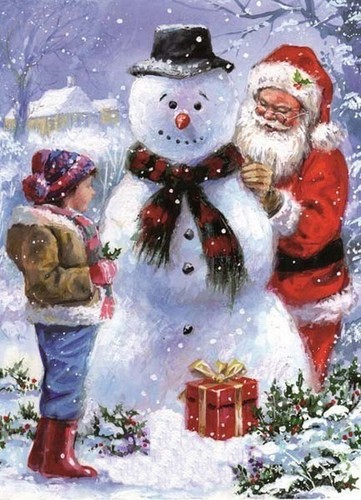Babbo natale ragazzo - e, pupazzo