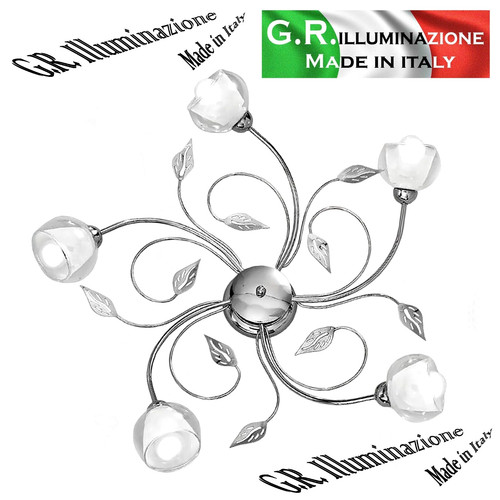 Plafoniera moderna cromata - cromata, 5