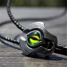 Collana da uomo giallo occhio di giamaica cobra bolo cravatta matrimonio cowboy occidentale