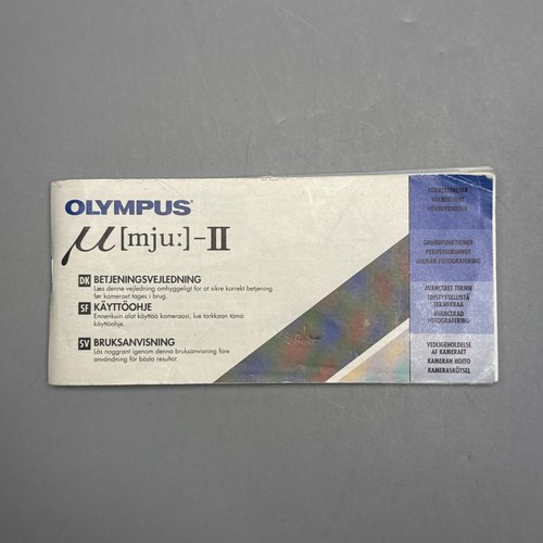 Olympus mju käyttöohje - mju, 2