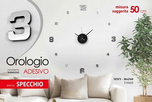 Orologio adesivo parete - da,