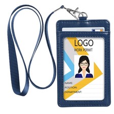 Teskyer Porta Badge Porta Badge da Collo con Cordino in Nylon 2 Slot Per Carte