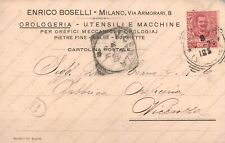 1903 Enrico Boselli Orologeria utensili e macchine per orefici Milano Cartolina