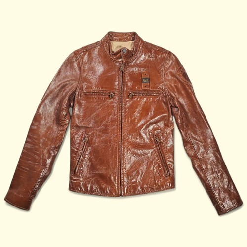 Blauer usa leather brown motor - leather,
