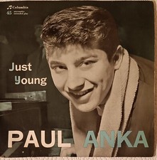 45 giri Paul Anka 4 canzoni "just young" più altre tre MAI SUONATO