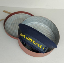 Cappello vintage e cappelliera originale Marina Militare Italiana Nave Grecale