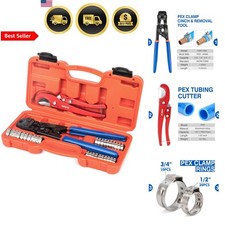PEX Morsetto Tool Kit PEX Anello Crimpatura e Rimozione 33pz per 3/8 1/2 3/4 1 Pollice...