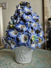 Capodimonte Ceramica  "Tripudio Di Fiordalisi" Sublime Centrotavola Vintage