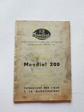 Mondial 200 1953  manuale uso 2a Ediz. ORIGINALE libretto moto owner's manual