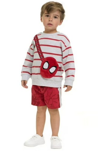 Felpa pantaloncino spiderman - felpa,