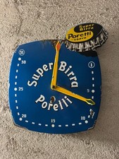 Insegna Tabella Segnapunti Smaltato Birra Poretti Anni 50