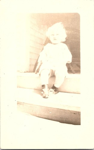 Cartolina rppc bambino - bambino, sul