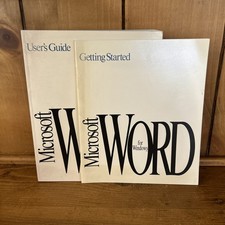 2 Manuali Vintage 1991 Microsoft Word per Windows Guida Utente e Guida introduttiva