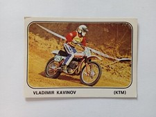 FIGURINA MOTO SPORT PANINI 1979 KAVINOV KTM n 192 CON VELINA