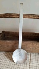 Vecchio Cucchiaio Mestolo Da Latte In Alluminio