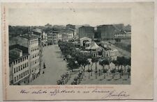 Cartolina Livorno piazza Mazzini antica Fiera livornese paesaggistica T2