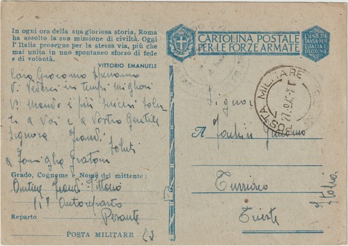 Franchigia ww2 posta militare - posta,