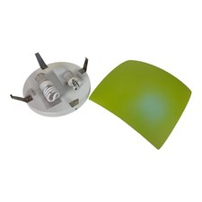 Plafoniera inspire verde, vetro, quadrata 30x30cm 60W E27 2 lampadine