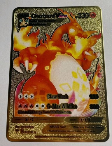 Charizard vmax oro metallo - oro, in
