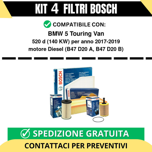 Kit bosch filtri tagliando - bosch, 4