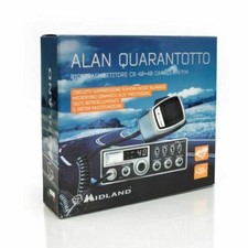 CB MIDLAND ALAN 48 QUARANTOTTO AM FM 27 MHz MICROFONO ANTENNA SQUELCH 40 CANALI 