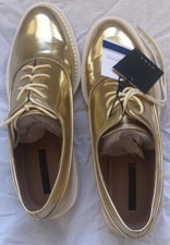 ZARA SCARPE lacci ORO mis. 37