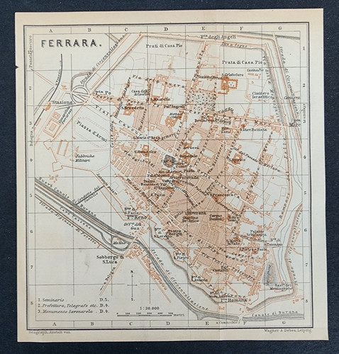 Antica mappa 1899 pianta - 1899,