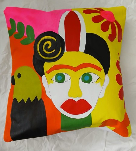 Cuscino artistico fatto mano - fatto, a