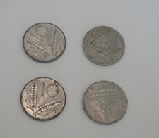 Lotto 4 monete 10 lire