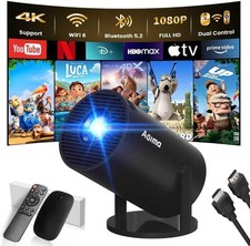 [App integrata] Mini Proiettore 1080P 4K Support Mini Proiettore Portatile, WiFi