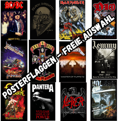 Rock metal posterflaggen - &,