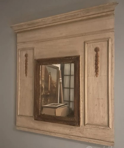 Specchio antico con cornice - specchio,