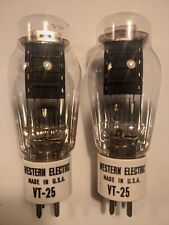 Coppia di valvole Western Electric VT-25 ceramic base perfetti 